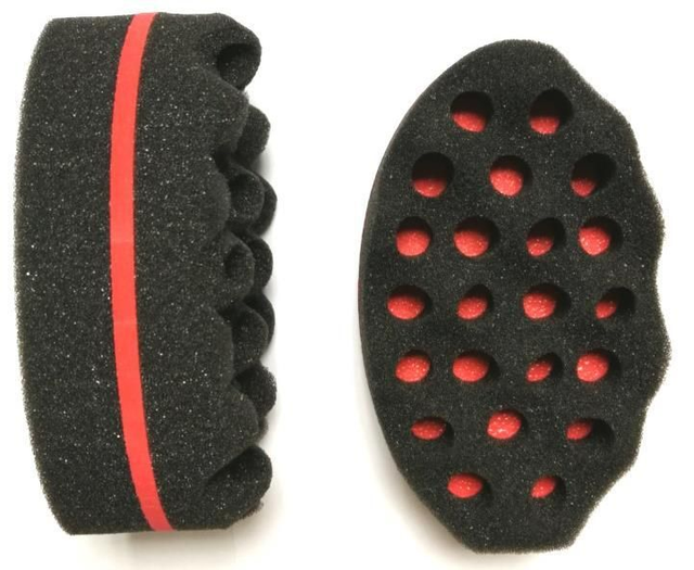 Mens Hair Sponge Double Sided Large
