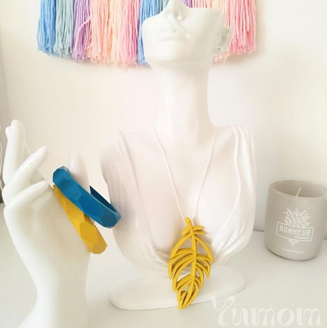 Pendentif PLUME - Collier à mâcher en silicone, TDAH, TSA