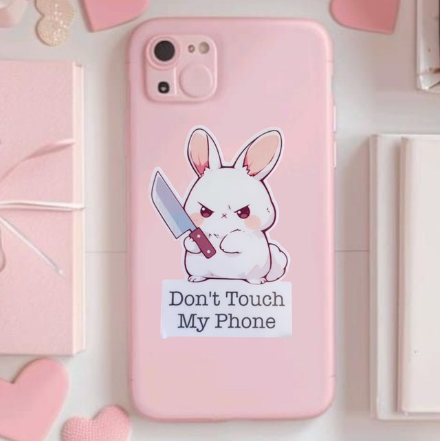 Sticker Don’t Touch My Phone Bunny