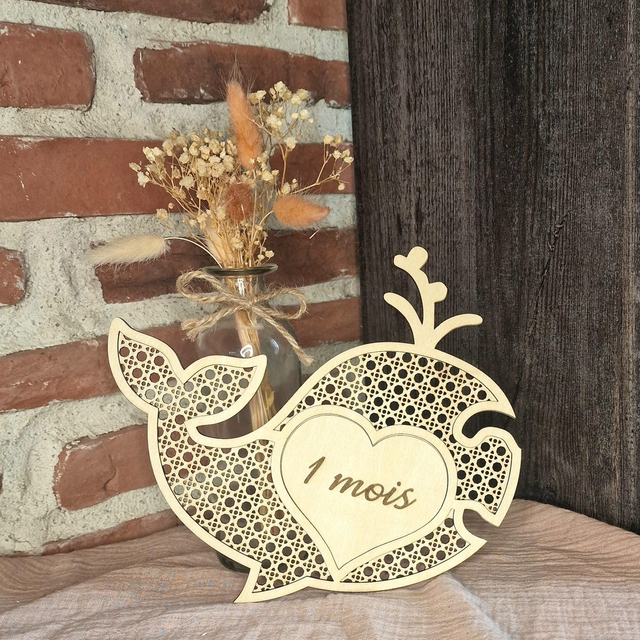 Cartes étapes naissance - Motif baleine