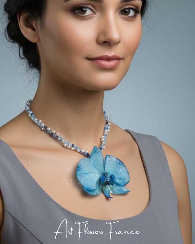 Collier orchidée (1)