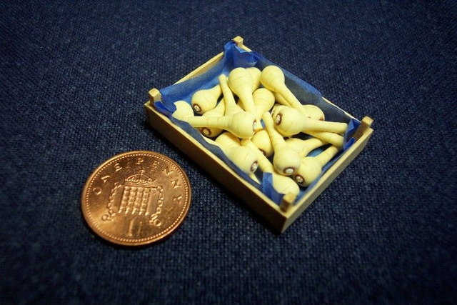 Parsnips in Wooden Crate