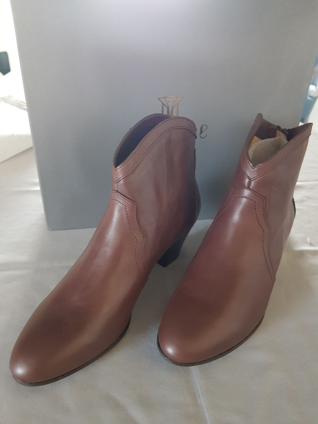 Boots femme Colisée Paris Célestine cuir Châtaigne 