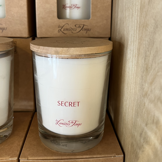 Bougie parfumée artisanale 180gr – Cires végétales &amp; Parfums de Grasse | Secret