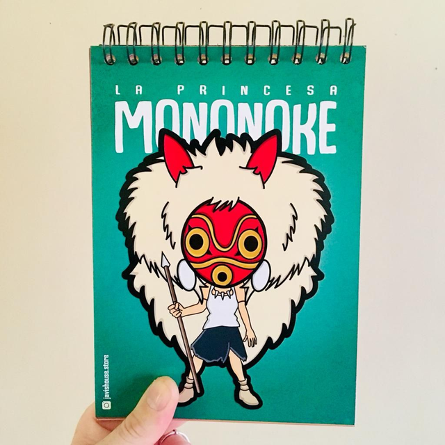 Croquera A5 hojas blancas La princesa Mononoke