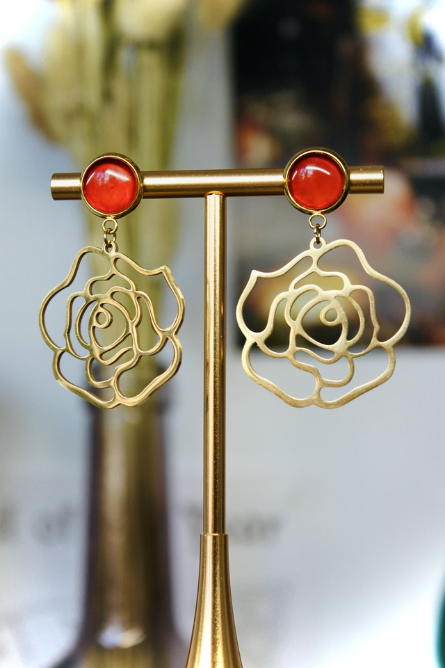 BO Roses dorées - Rouge alchimique