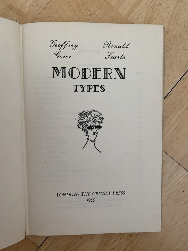 Modern types 1955 Geoffrey Gorer (Author), Ronald Searle