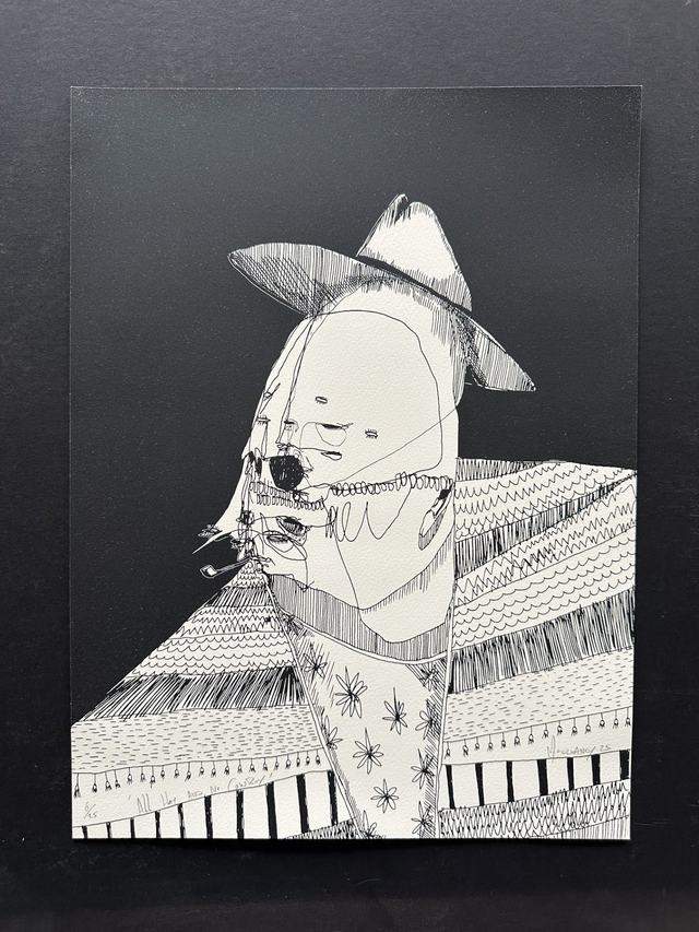ALL HAT AND NO COWBOY Signed Print by Jim McELVANEY