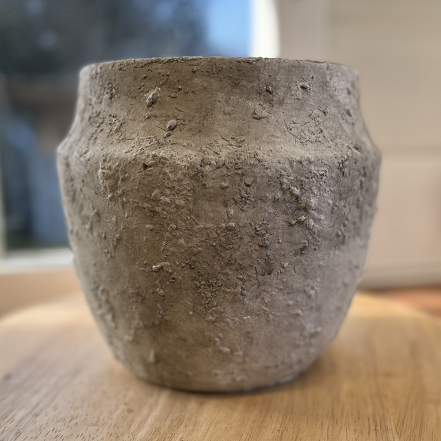 Large natural textured pot
