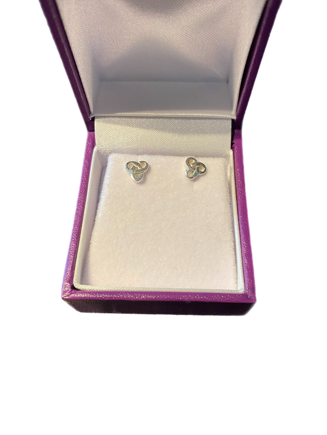 Sterling Silver Infinity Knot Stud Earrings