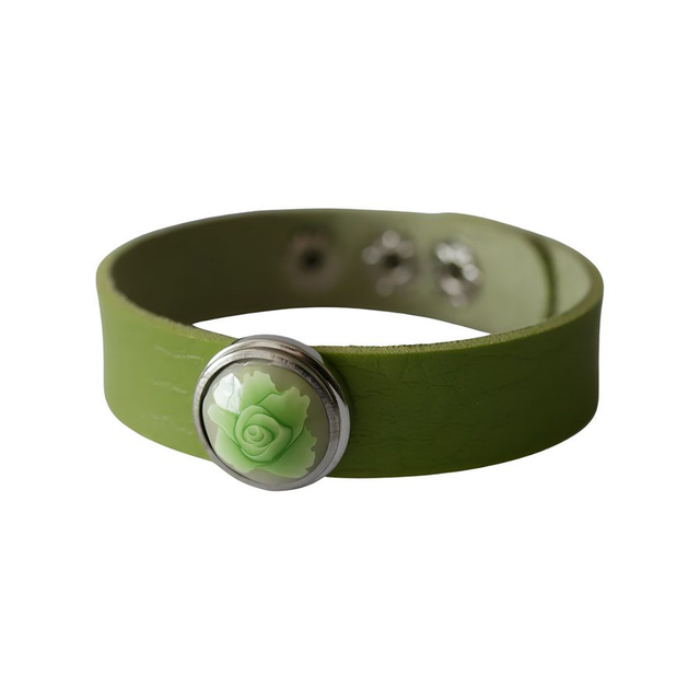 Bracelet femme homme cuir vert rose verte