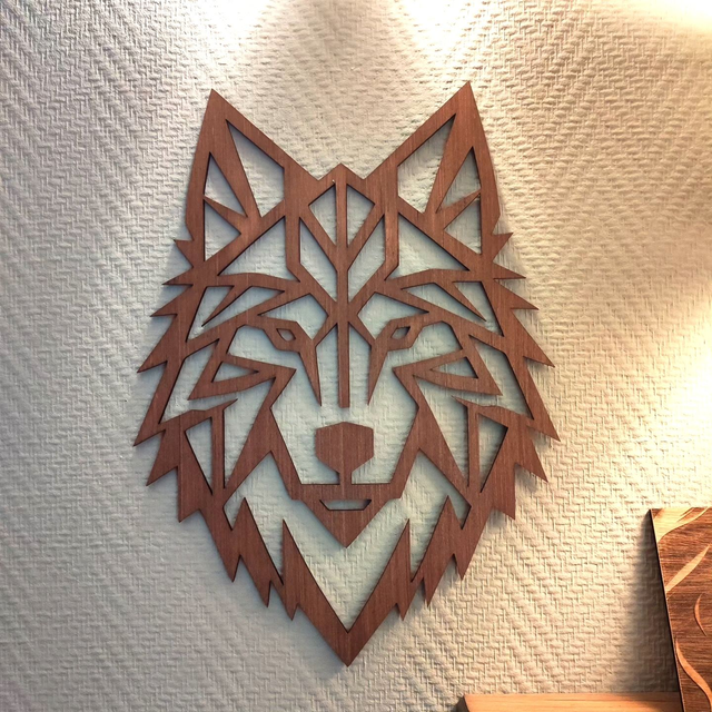 Décoration tête de loup