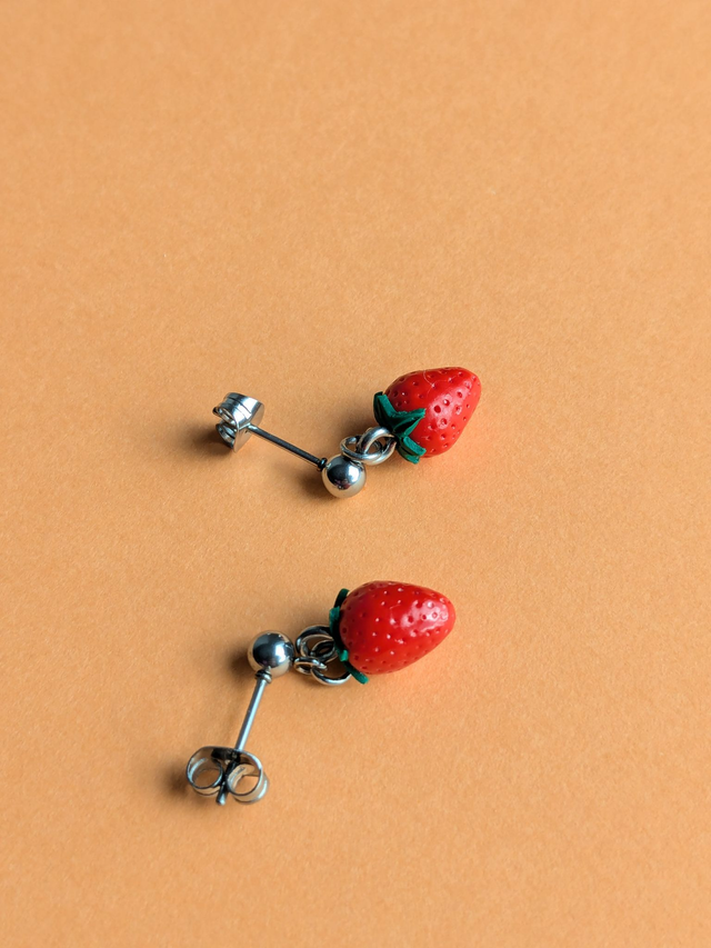 Boucles d'oreilles fraises