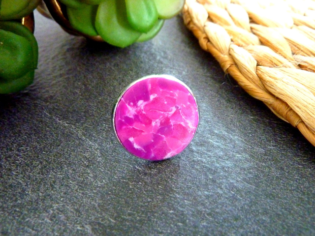 Bague ronde - Rose d'automne