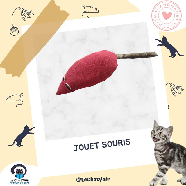 Jouet souris rouge+jean camouflage