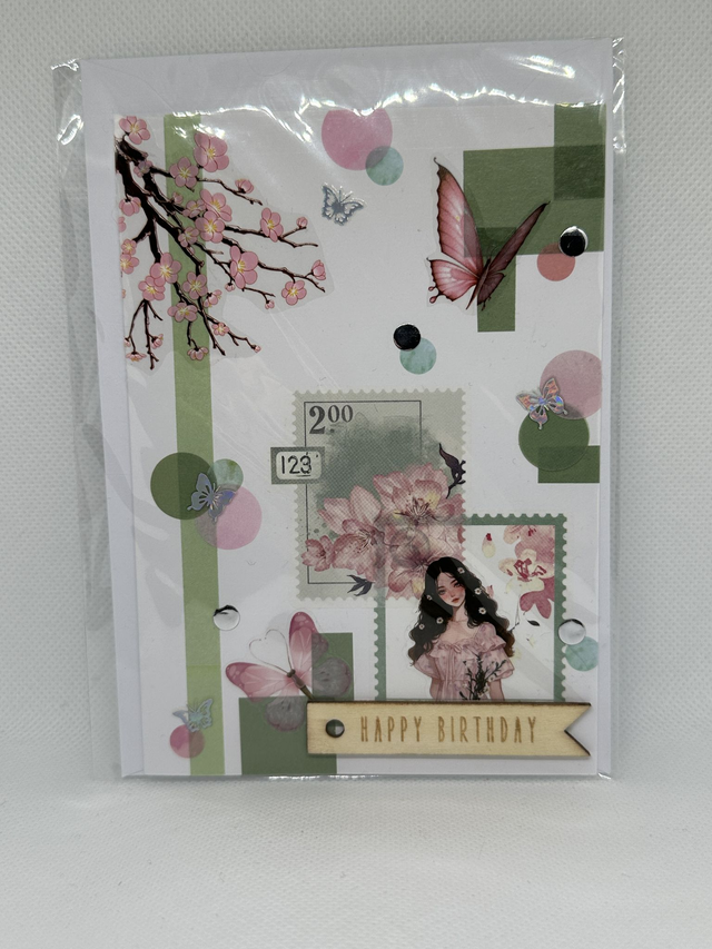 Geburtstagskarte Japanische Mädchen