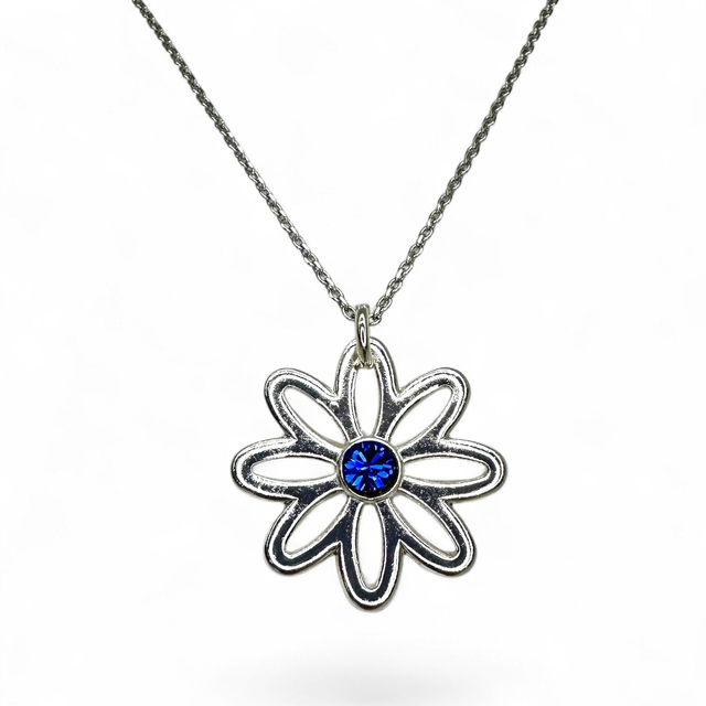 Kette FLOWERS SMALL Sapphire, Blau