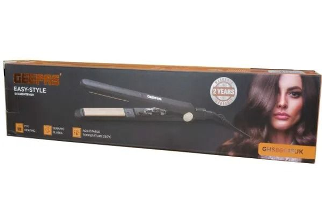 Geepas: Hair Straightener Ceramic Plate GHS86015UK