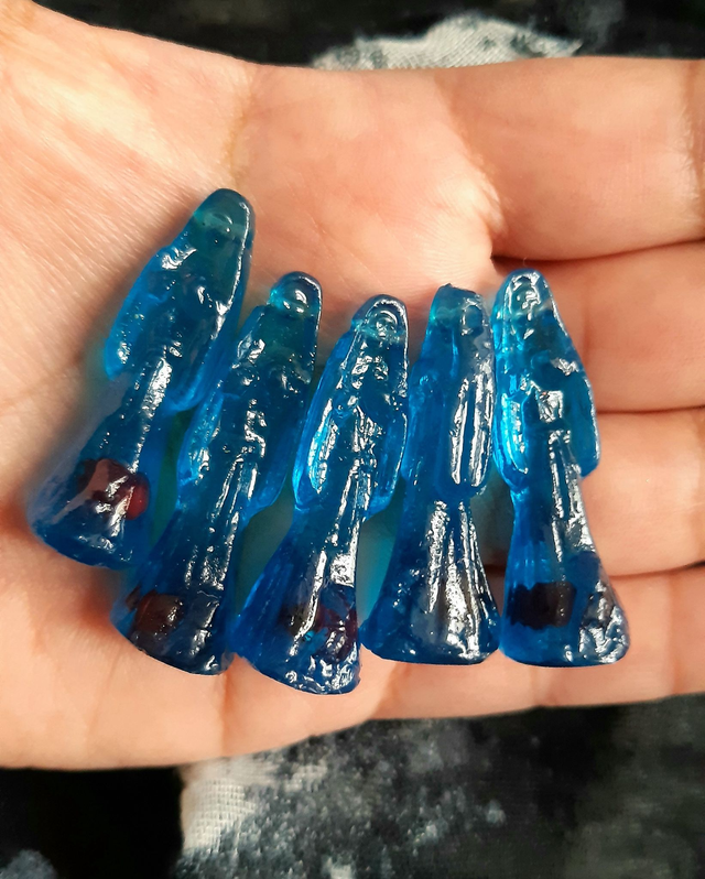 Mini santita bleue transparente 3cm