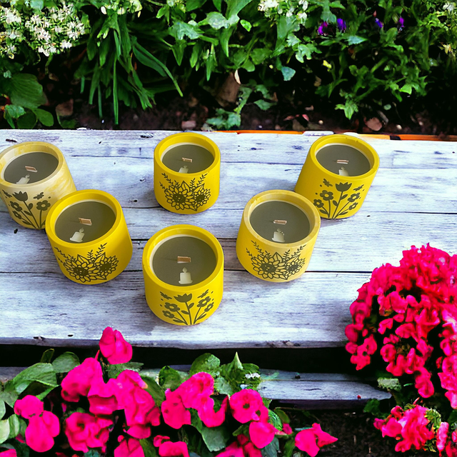 Bougie parfumée &quot;Citronnelle et Géranium&quot; - Soirées d&#039;été tranquilles&quot;