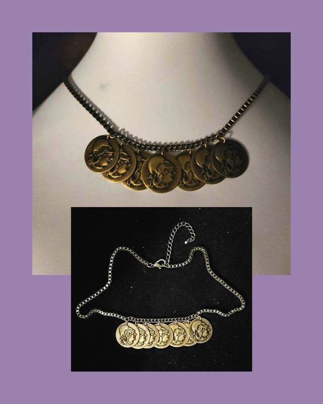 Bronze Coin Short Necklace