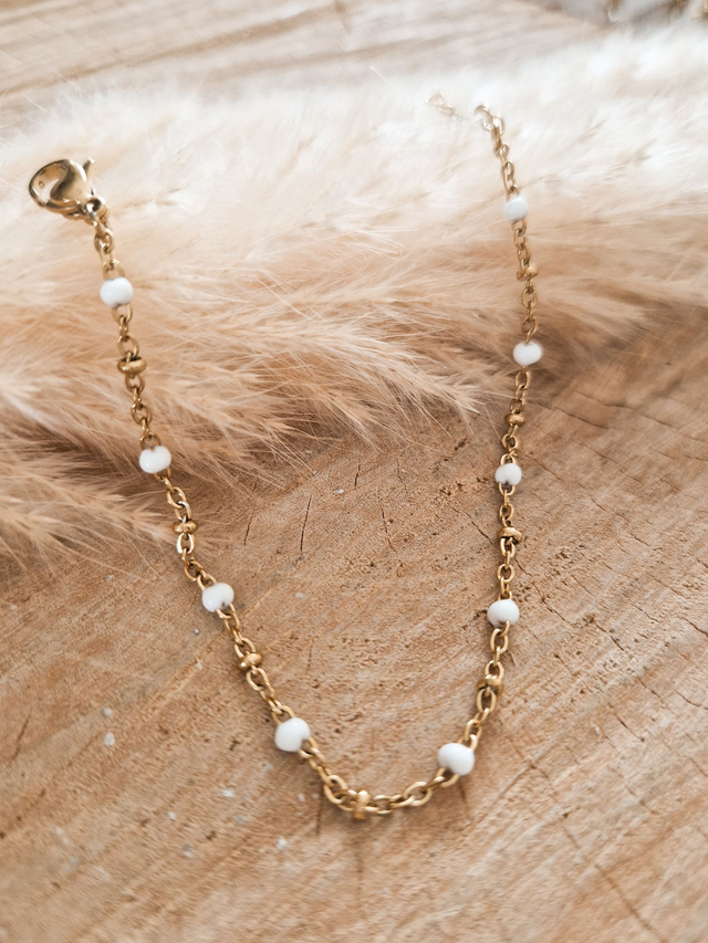 Bracelet finesse - Modèle doré et blanc