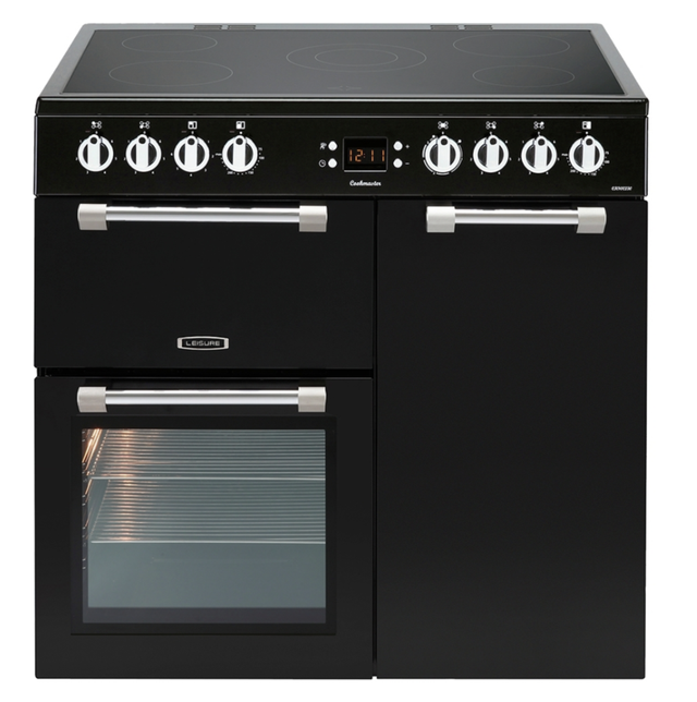 Leisure CK90C230K Cookmaster 90cm Ceramic Range Cooker, Black, A Rated