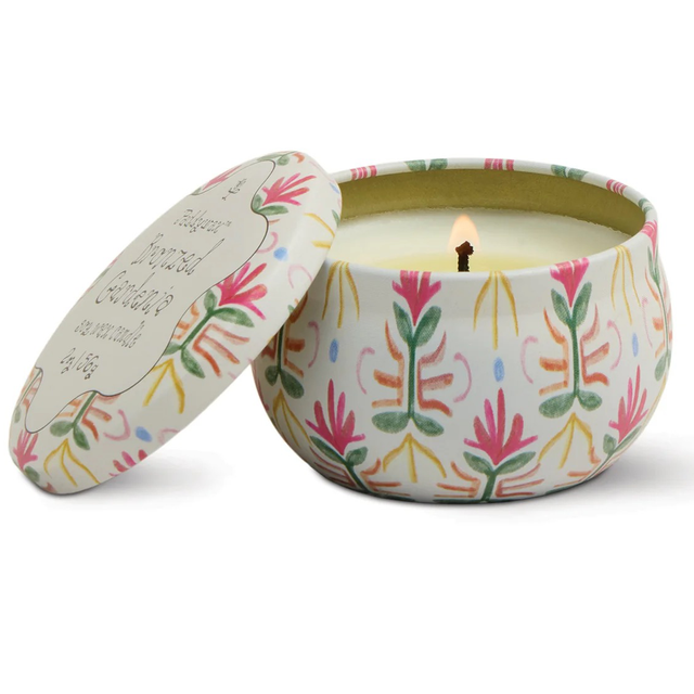 Printed tin candle 56gr BRONZED GARDENIA