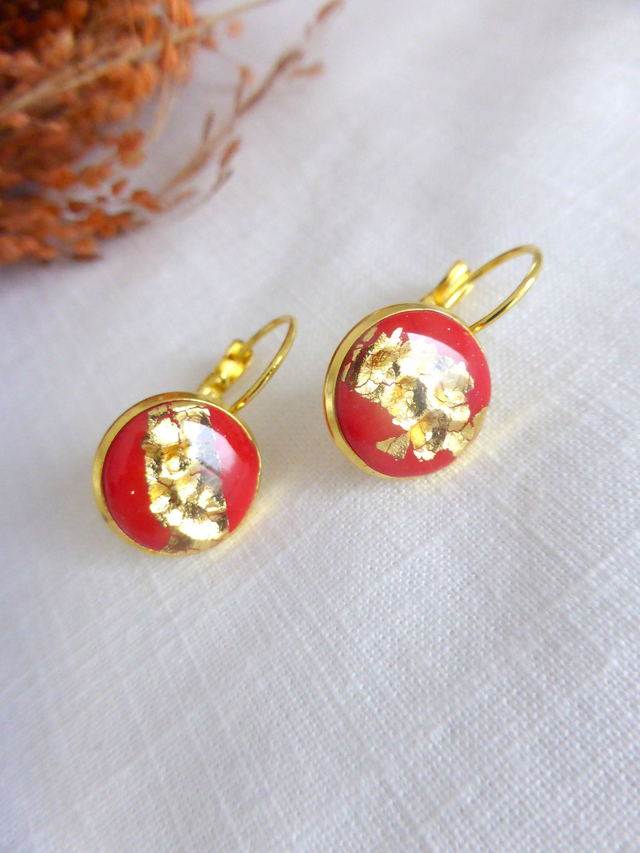 Dormeuses rouges - Nuit dorée