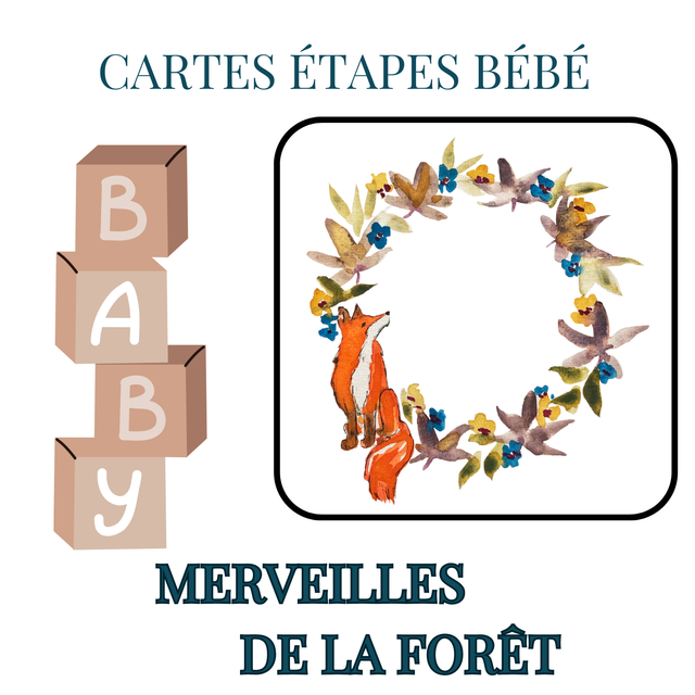 Cartes étapes bébé - Merveilles de la Forêt 