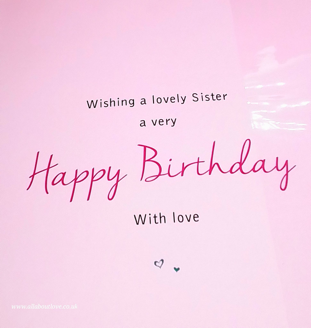 Sister Birthday Card Gift Box and Cupcake Design Loving Words
