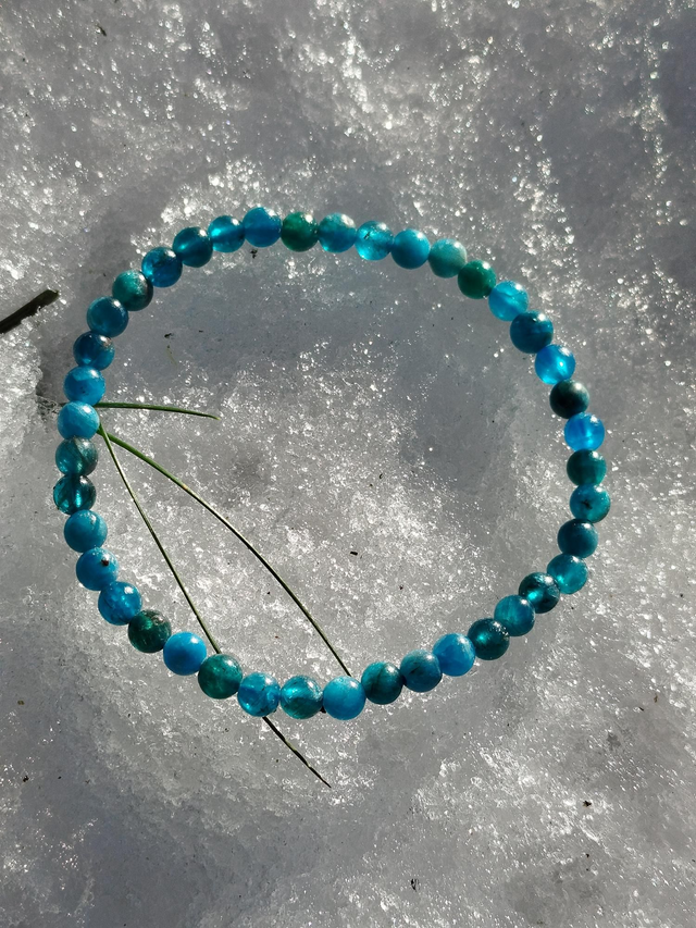  Bracelet Apatite bleue
