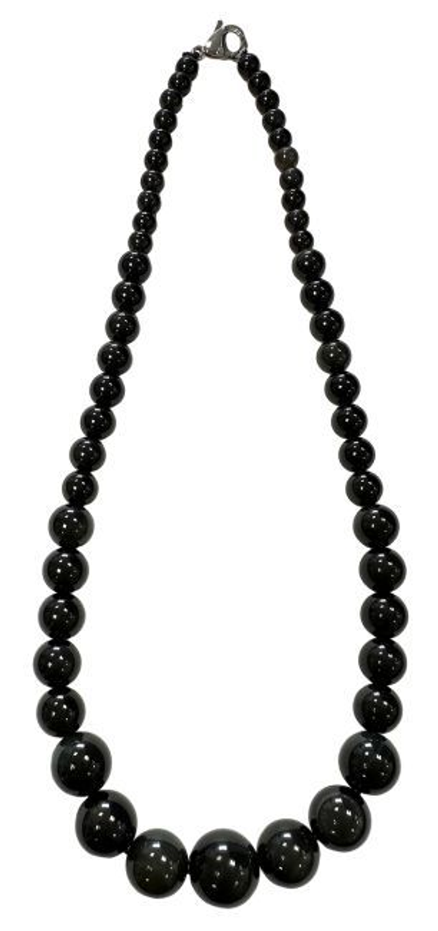 ♡ Collier Obsidienne Oeil Celeste ♡