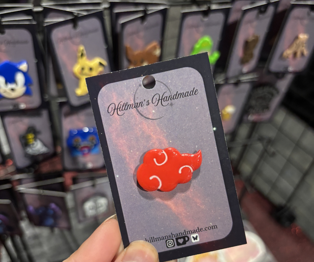 Akatsuki Inspired Red Cloud Pin Badge
