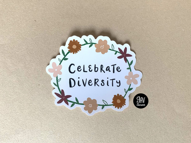Celebrate diversity sticker