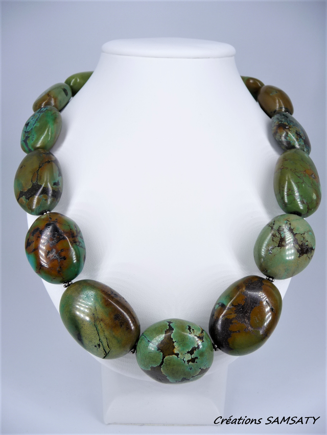 Collier turquoise tibétaine