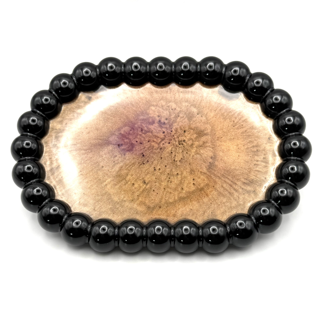 Bouboules vide poche noires nuance de doré marron et prune