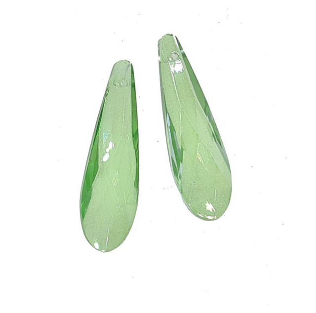 Fancy Drop, Peridot Green, 50x14mm