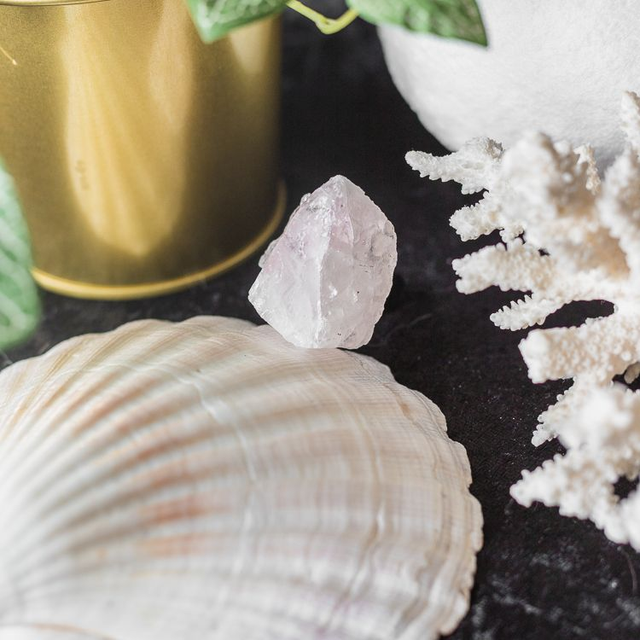 Rose Quartz Car Vent Clip Raw