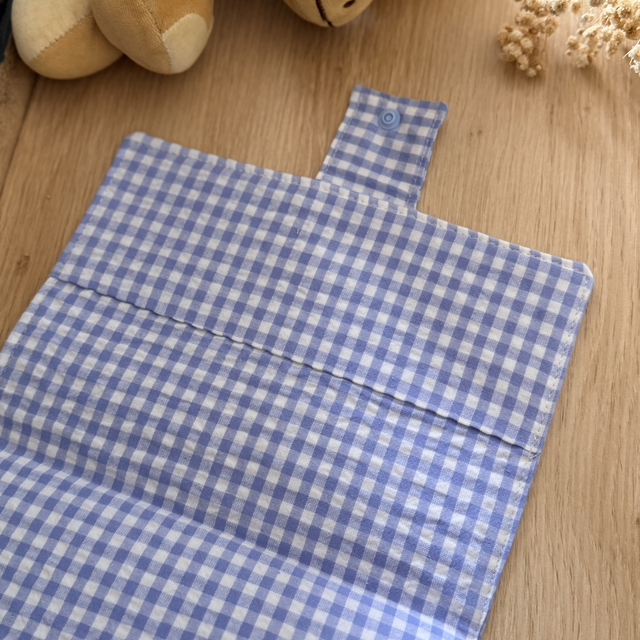 Protège carnet de santé vichy bleu clair