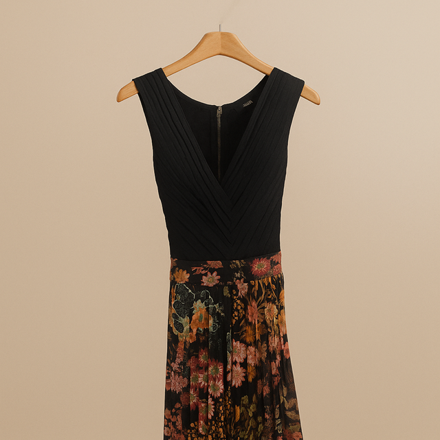 Sleeveless Pleated Midi Dress