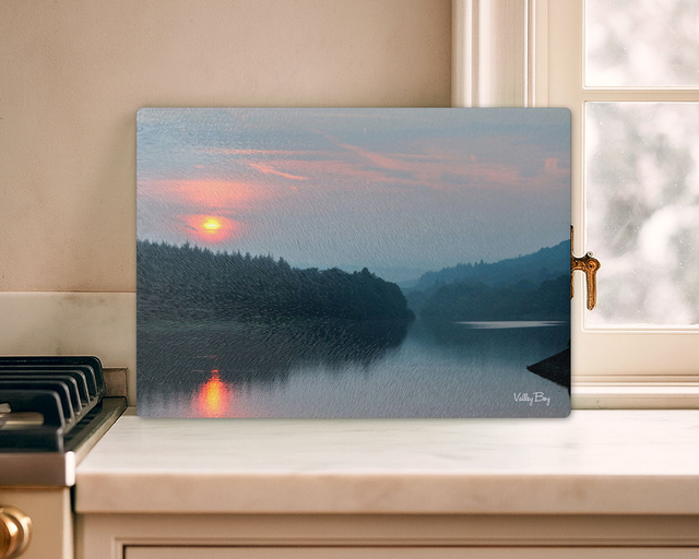 "Sunset at More Hall" Glass Worktop Saver  