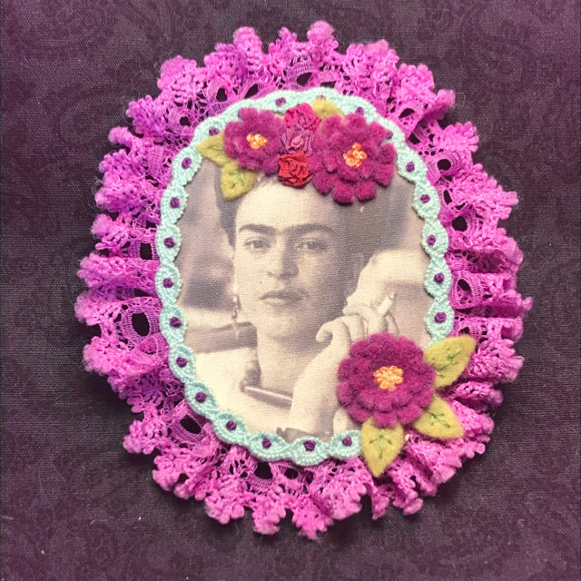 Broche Frida Mauve/Turquoise 