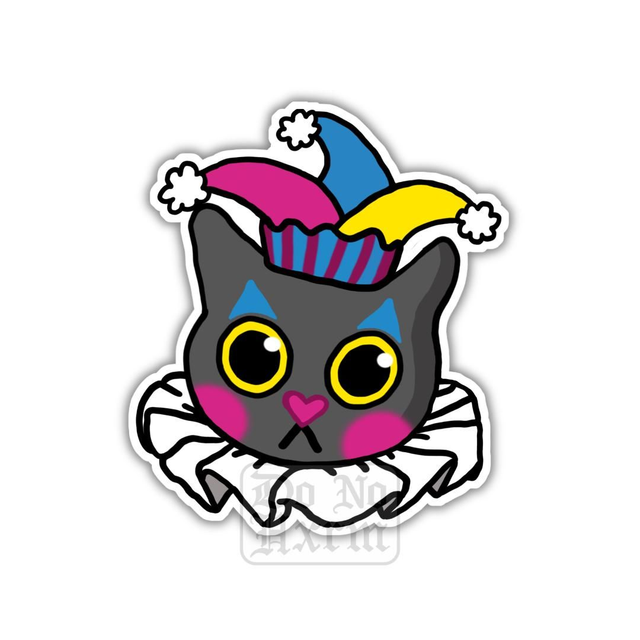 Clown Cat Sticker