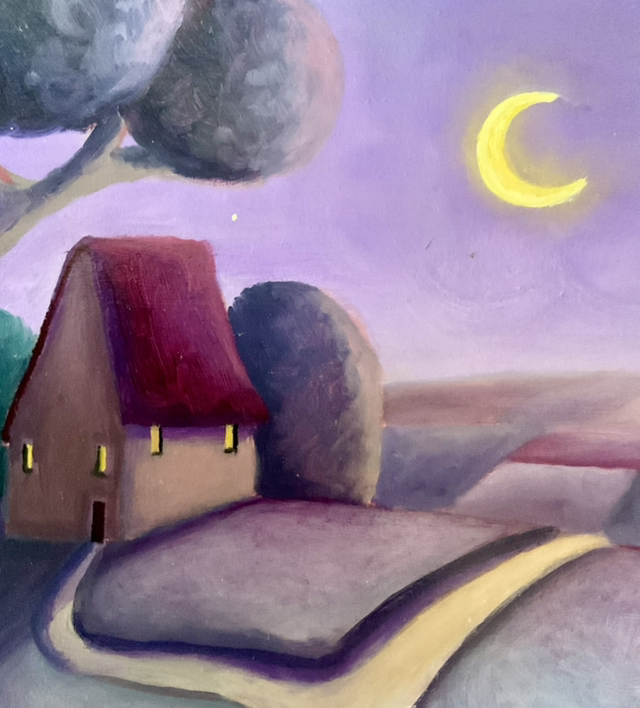 Original Oil Painting, Sugar Plum Night