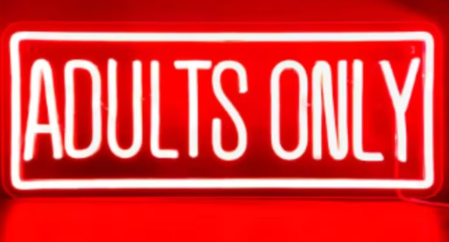 LED lamp neon stijl Adults Only (40x16cm)