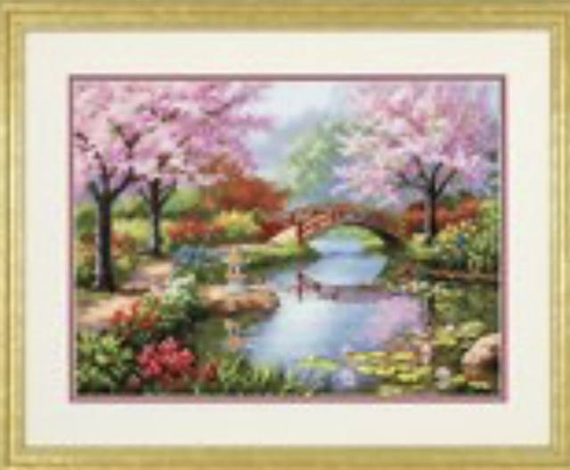 Japanese Garden Counted Cross Stitch ki by Dimensions.