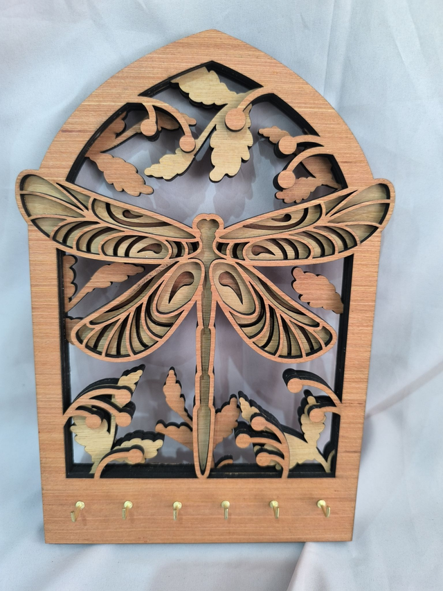 Porte clé mural &quot;libellule&quot;