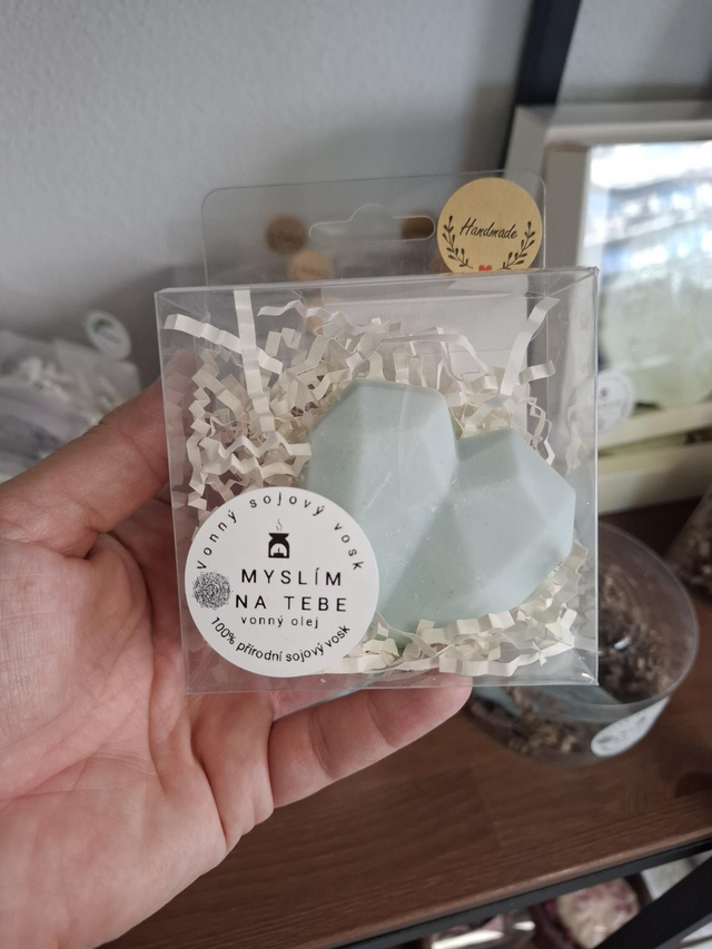 Myslím na tebe Srdce - vonný sójový vosk