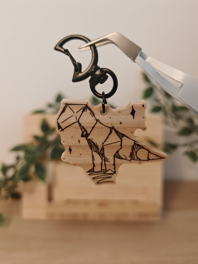 Dino Origami - Keychain